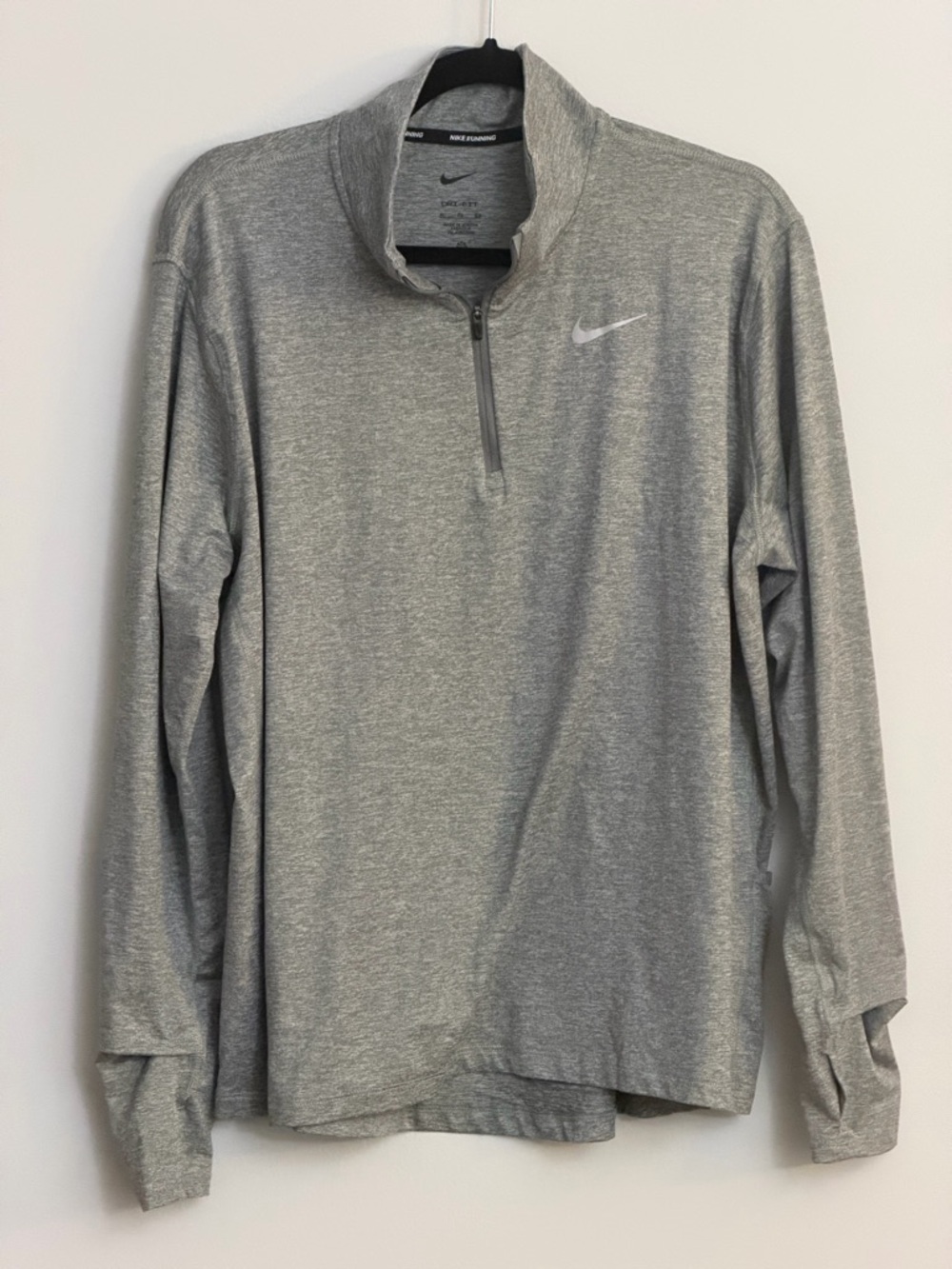 NWOT - Nike Heather Grey Quarter-Zip Performance Pullover